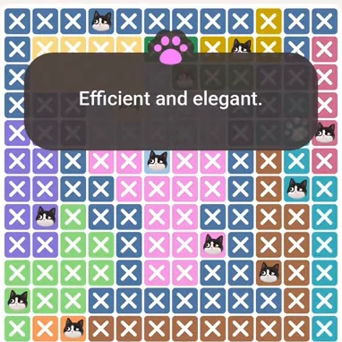 Solved board for the Meowdoku Daily Challenge on August 11, 2026