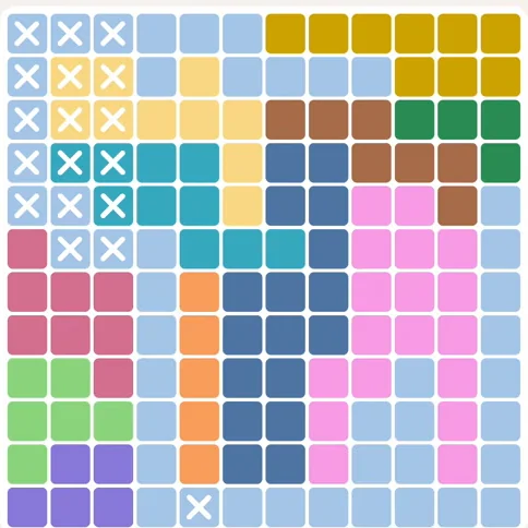 Meowdoku daily challenge board for August 13, 2026