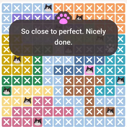 Solved board for the Meowdoku Daily Challenge on August 14, 2026