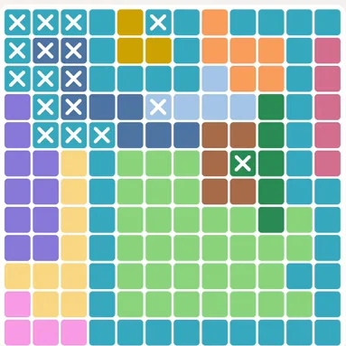 Meowdoku daily challenge board for August 17, 2026