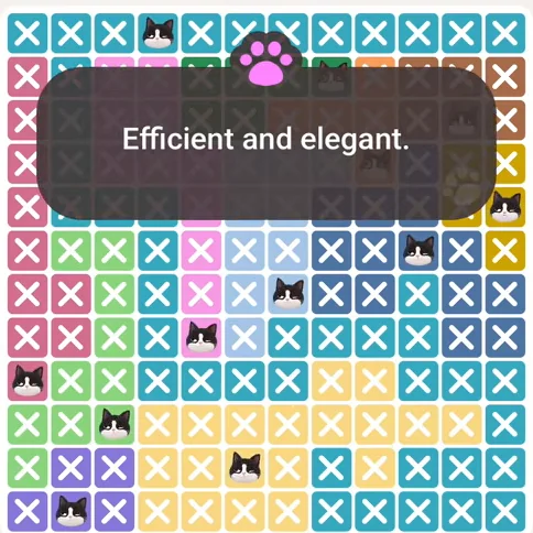 Solved board for the Meowdoku Daily Challenge on August 20, 2026