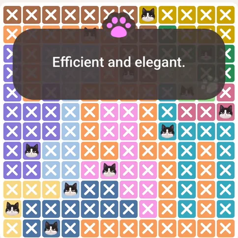 Solved board for the Meowdoku Daily Challenge on August 27, 2026