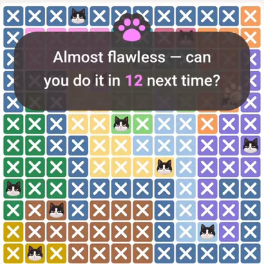 Solved board for the Meowdoku Daily Challenge on August 29, 2026