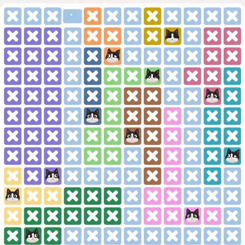 Solved board for the Meowdoku Daily Challenge on September 10, 2026