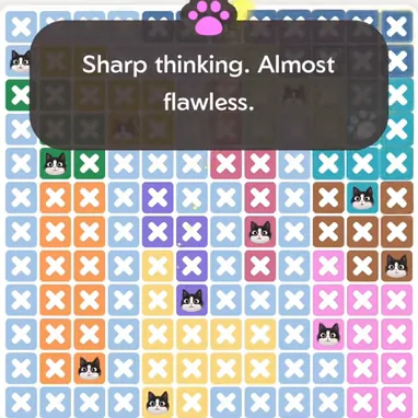 Solved board for the Meowdoku Daily Challenge on September 23, 2026