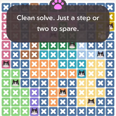Solved board for the Meowdoku Daily Challenge on September 24, 2026