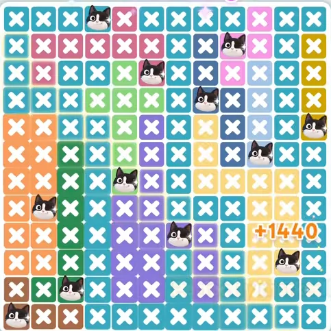 Solved board for the Meowdoku Daily Challenge on September 28, 2026