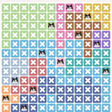 Solved board for the Meowdoku Daily Challenge on October 2, 2026
