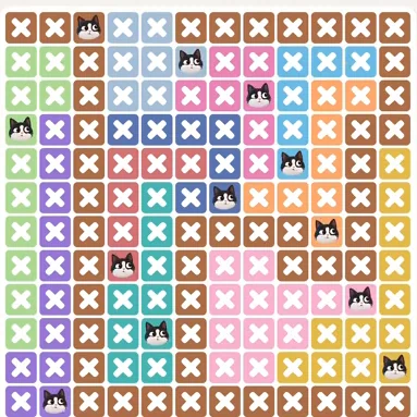 Solved board for the Meowdoku Daily Challenge on October 4, 2026