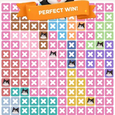 Solved board for the Meowdoku Daily Challenge on October 7, 2026