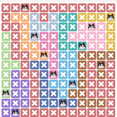Solved board for the Meowdoku Daily Challenge on October 10, 2026
