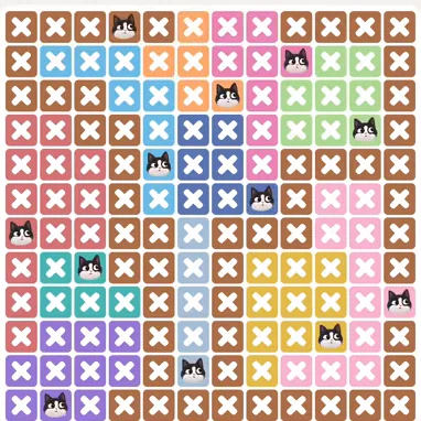 Solved board for the Meowdoku Daily Challenge on October 12, 2026