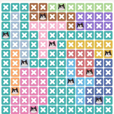 Solved board for the Meowdoku Daily Challenge on October 15, 2026