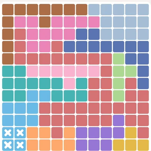 Meowdoku daily challenge board for October 16, 2026