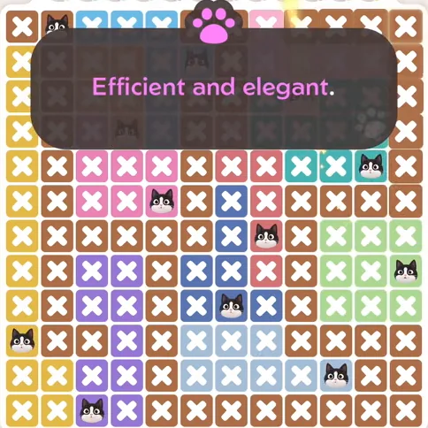 Solved board for the Meowdoku Daily Challenge on October 25, 2026