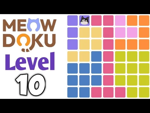 Meowdoku Level 10 board layout