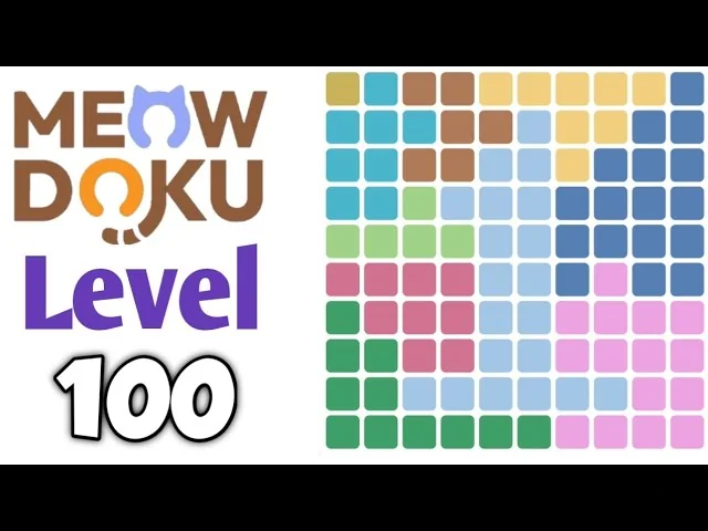 Meowdoku Level 100 board layout