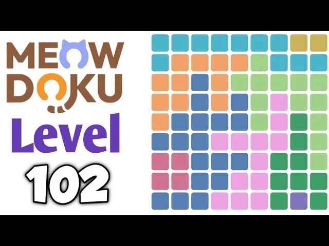 Meowdoku Level 102 board layout