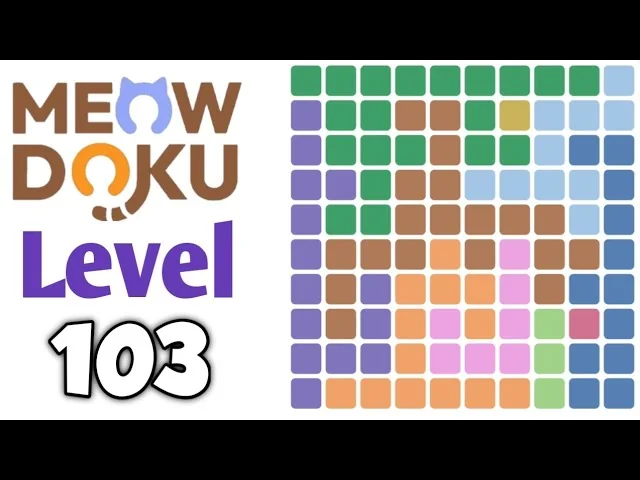 Meowdoku Level 103 board layout