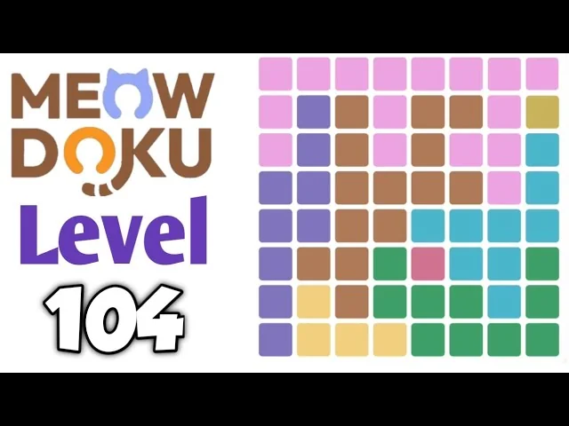 Meowdoku Level 104 board layout