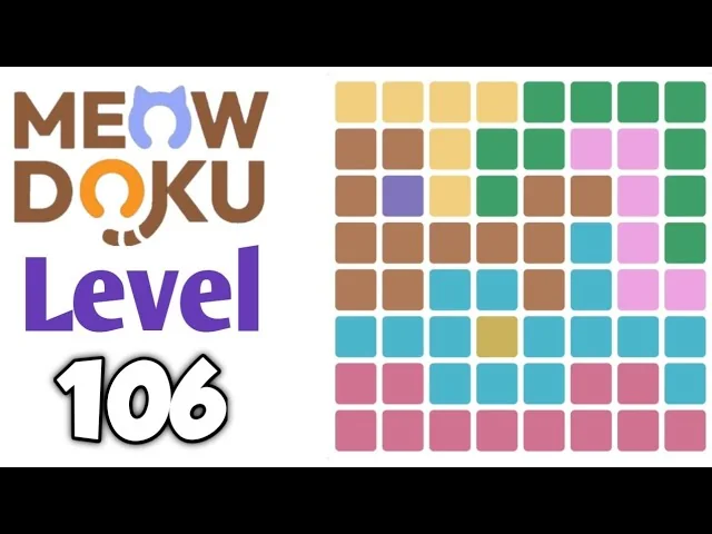 Meowdoku Level 106 board layout