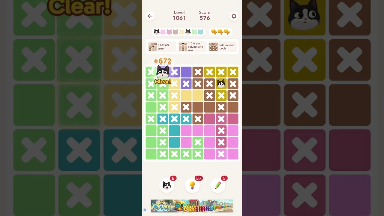 Meowdoku Level 1061 board layout