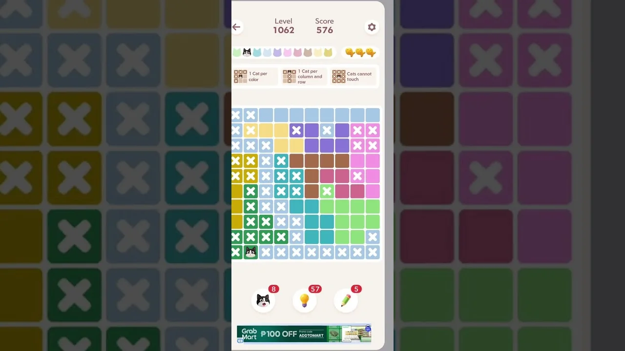 Meowdoku Level 1062 board layout
