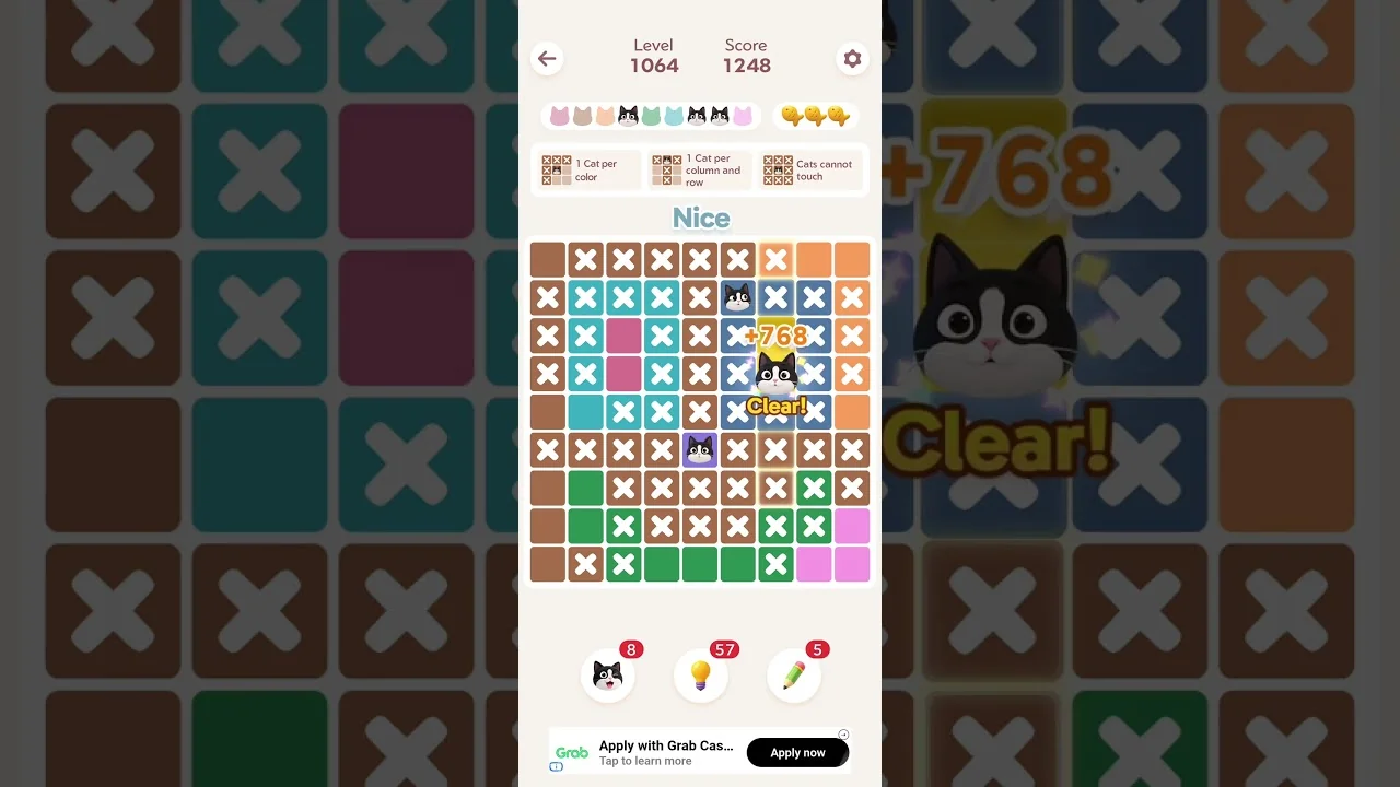 Meowdoku Level 1064 board layout
