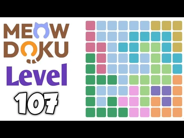 Meowdoku Level 107 board layout