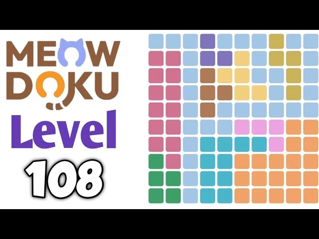 Meowdoku Level 108 board layout