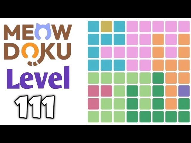 Meowdoku Level 111 board layout