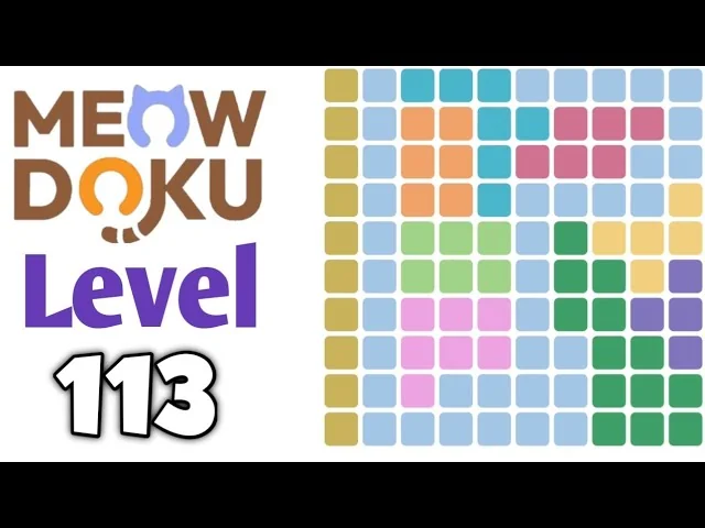 Meowdoku Level 113 board layout