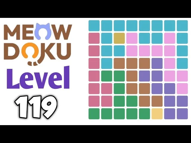 Meowdoku Level 119 board layout