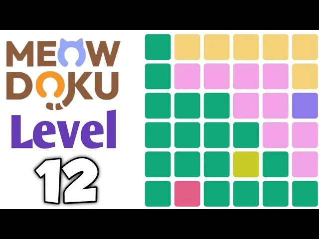Meowdoku Level 12 board layout