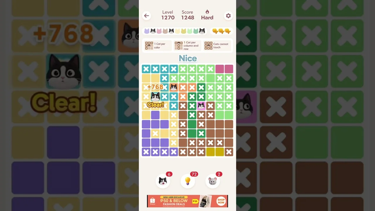 Meowdoku Level 1270 board layout