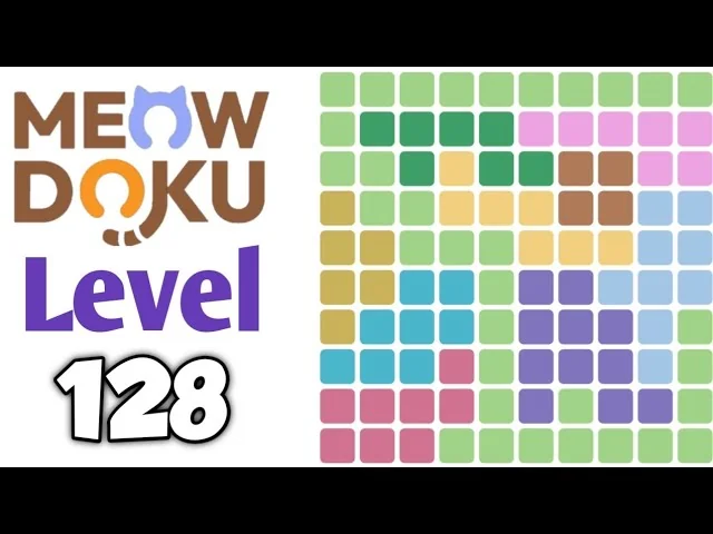 Meowdoku Level 128 board layout