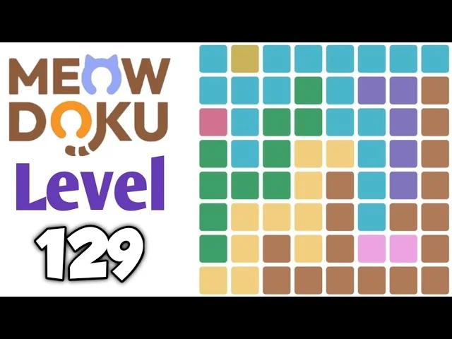 Meowdoku Level 129 board layout