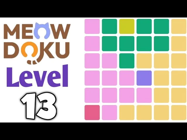 Meowdoku Level 13 board layout