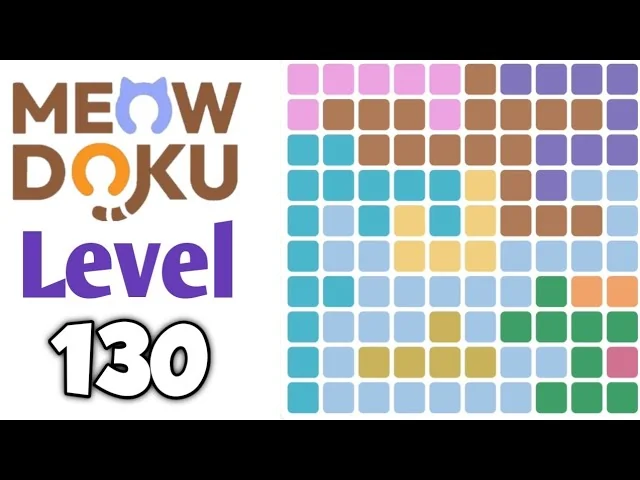 Meowdoku Level 130 board layout