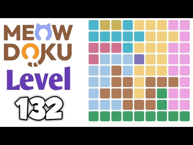 Meowdoku Level 132 board layout