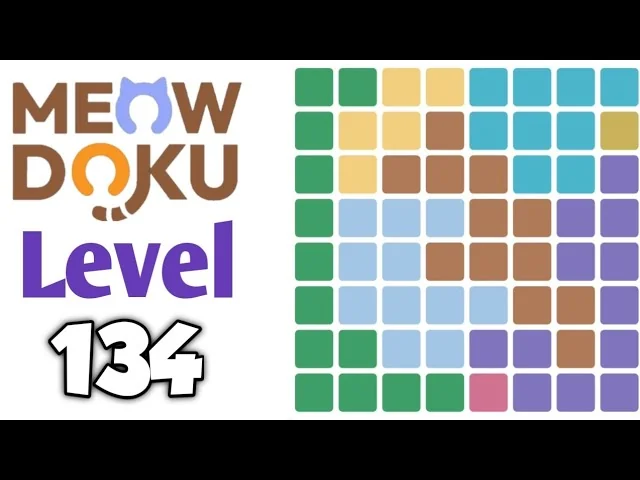 Meowdoku Level 134 board layout