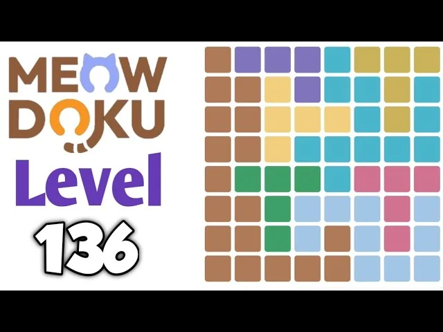 Meowdoku Level 136 board layout