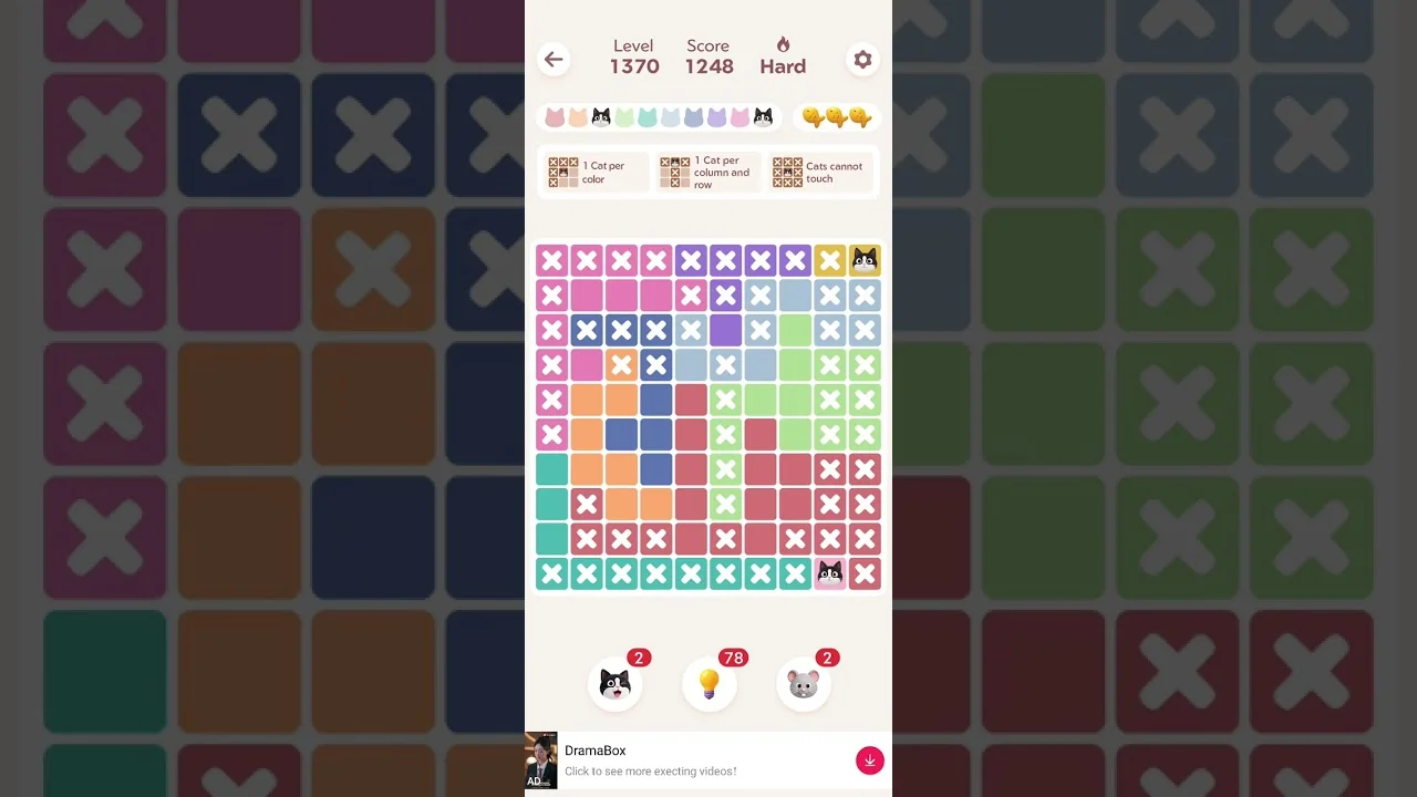 Meowdoku Level 1370 board layout