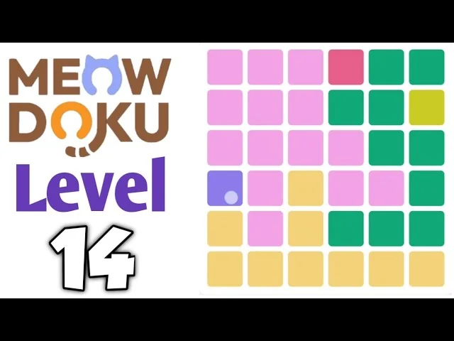 Meowdoku Level 14 board layout