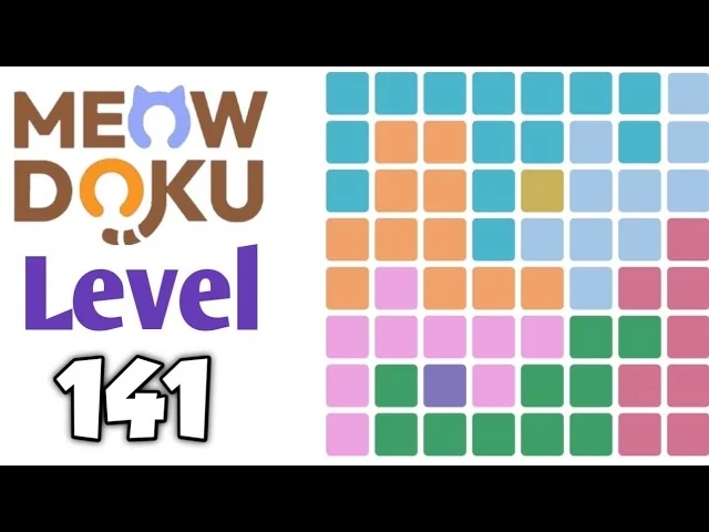 Meowdoku Level 141 board layout