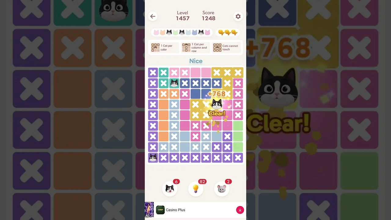Meowdoku Level 1457 board