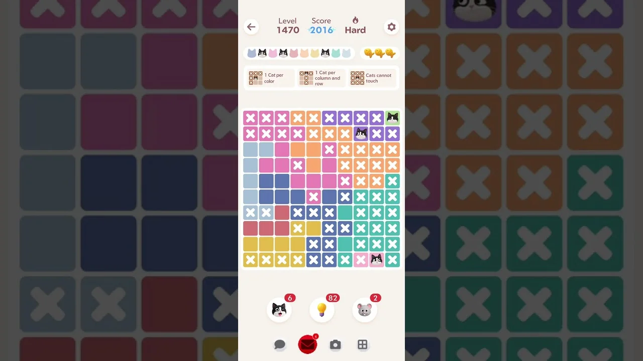Meowdoku Level 1470 board