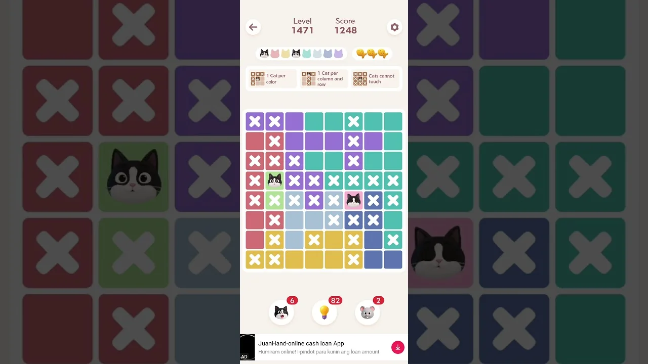 Meowdoku Level 1471 board