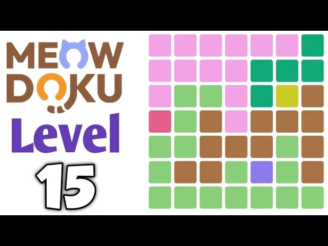 Meowdoku Level 15 board layout