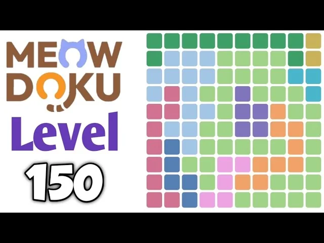 Meowdoku Level 150 board layout